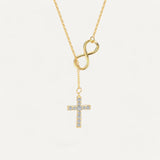 Cross Necklace with Infinity Symbol