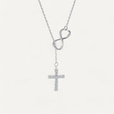 Cross Necklace with Infinity Symbol