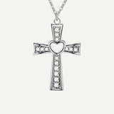 Cross Necklace with a Heart