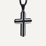 Black Diamond Cross Necklace