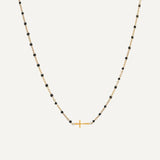 Cross Pendant Choker Necklace