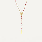 Virgin Mary Cross Pendant Religious Necklace