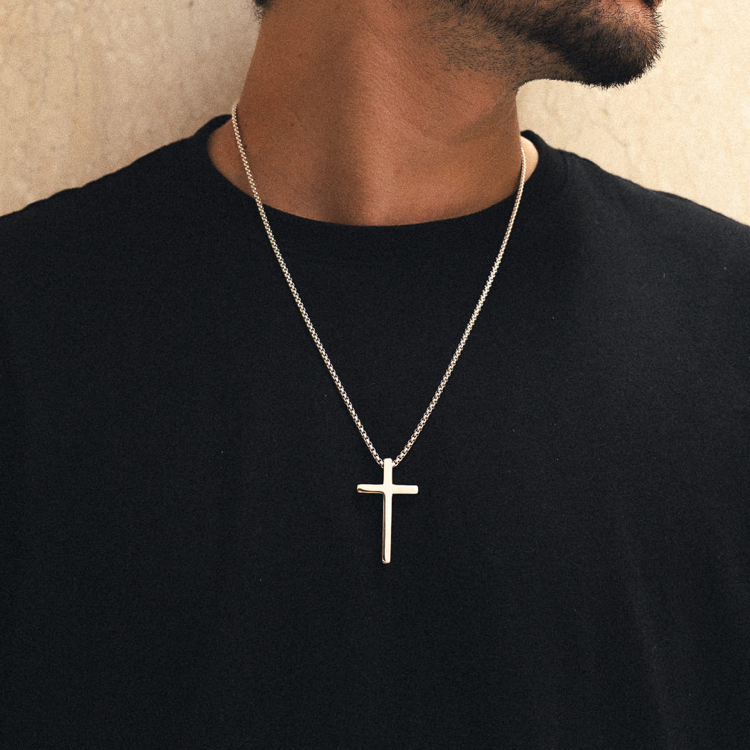 Pure Steel Cross Necklace