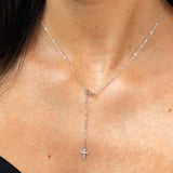 Cross Necklace with Infinity Symbol