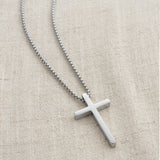 Pure Steel Cross Necklace