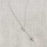 Cross Necklace with Infinity Symbol