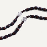 Brown Bead Crucifix Rosary