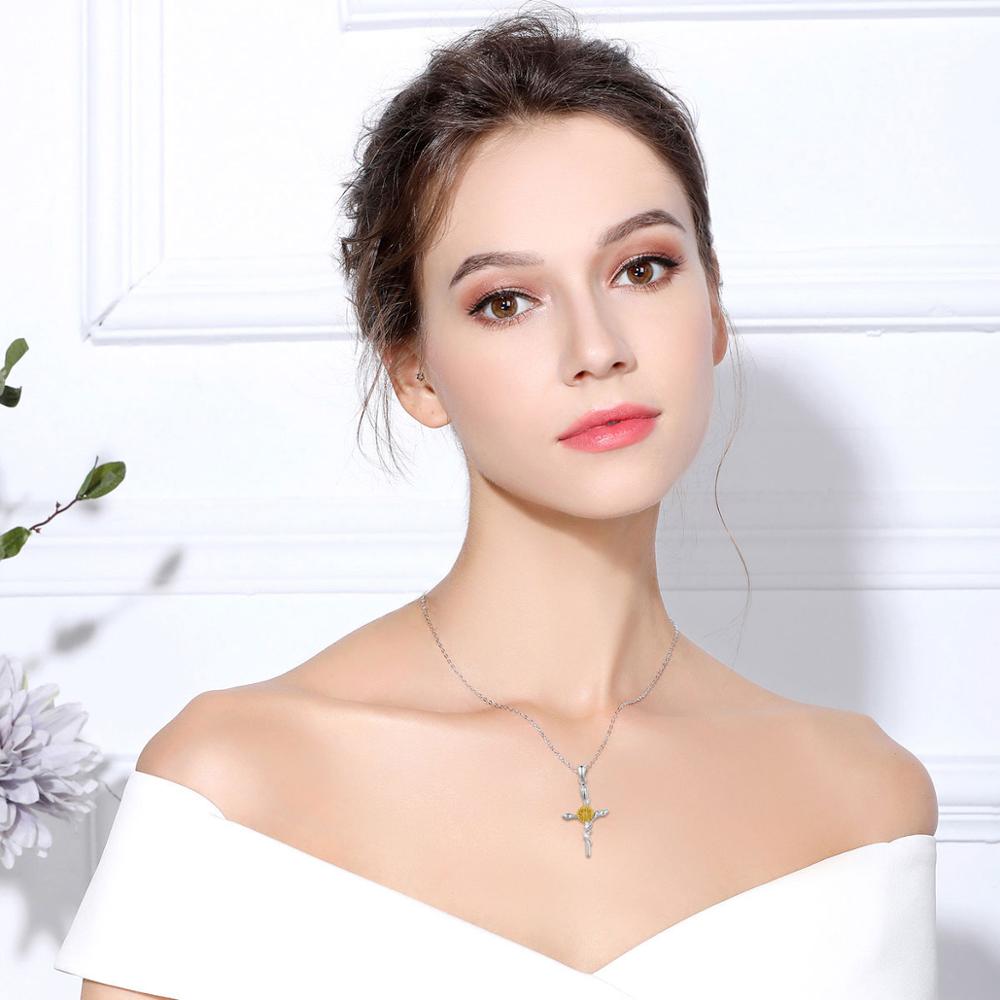 Sunflower Cross Pendant