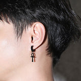 Men’s Ankh Cross Earrings