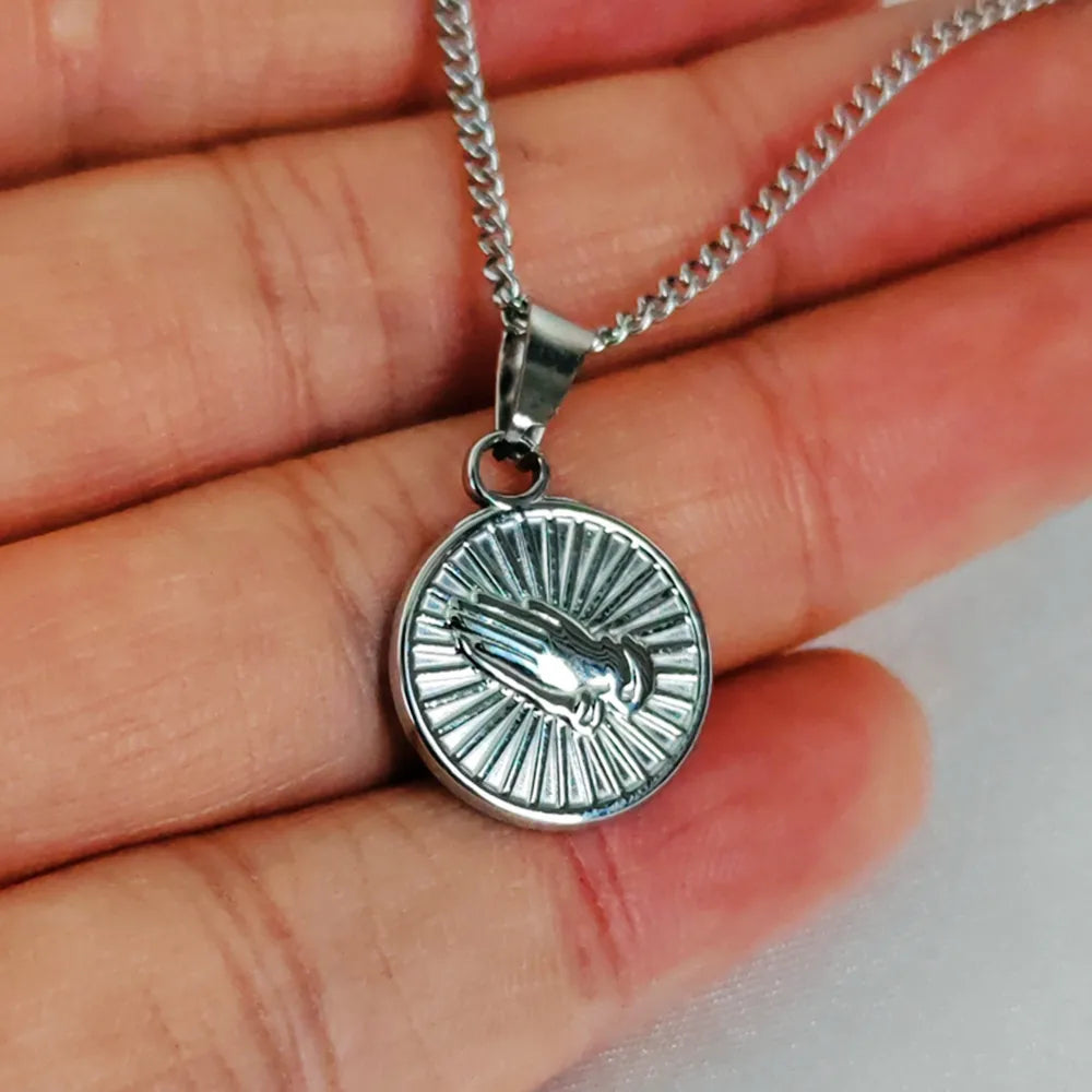 Prayer Medallion Cross Necklace