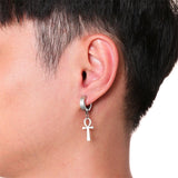 Men’s Ankh Cross Earrings