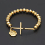 Cross Bracelet with Virgin Mary Medallion