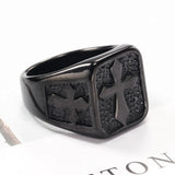 Black Cross Ring