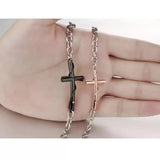 Unisex Silver Cross Bracelet