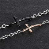 Unisex Silver Cross Bracelet