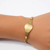 Chain Bracelet with Engraved Central Medallion