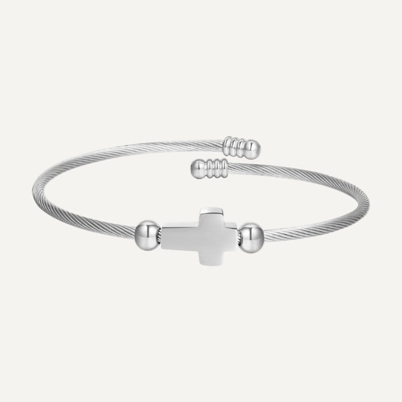 Twisted Cross Bangle | Precious Cross