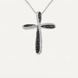 Silver Rhinestone Cross Pendant