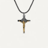 Two-Tone Sterling Silver Cross Pendant