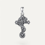 Silver Gothic Cross Pendant