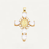 Precious Stone Cross Pendant