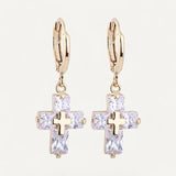 Small Dangle Cross Earring