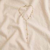 Cross Charm Lariat Necklace