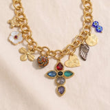 Gold Cross Charm Necklace