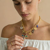 Gold Cross Charm Necklace
