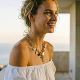 Gold Cross Charm Necklace
