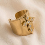 Sculpted Cross Ring