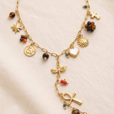 Cross Charm Lariat Necklace