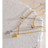 Double Shine Cross Necklace