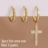Crystallized Cross Earrings