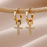 Shining Cross Earrings