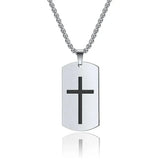 Men’s Military Cross Dog Tag Necklace