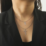 Double Cross Necklace