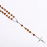 Wood Bead Rosary with Steel Cross | Precious Cross