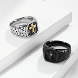 Elegant Cross Ring for Men