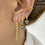 Colorful Cross Earrings