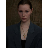 Golden Harmony Cross Necklace