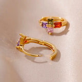 Cross Hoop Earrings