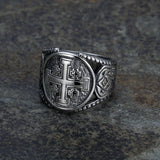 Jerusalem Cross Signet Ring