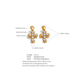 Imperial Pearl Cross Earrings