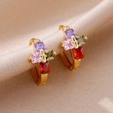Cross Hoop Earrings
