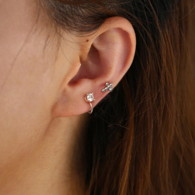 Mini Cross Earrings