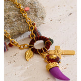 Gold Mystic Cross Necklace