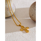Radiant Gold Cross Necklace