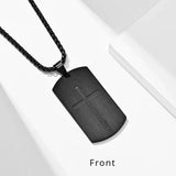 Men’s Military Cross Dog Tag Necklace