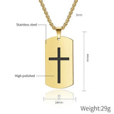 Men’s Military Cross Dog Tag Necklace